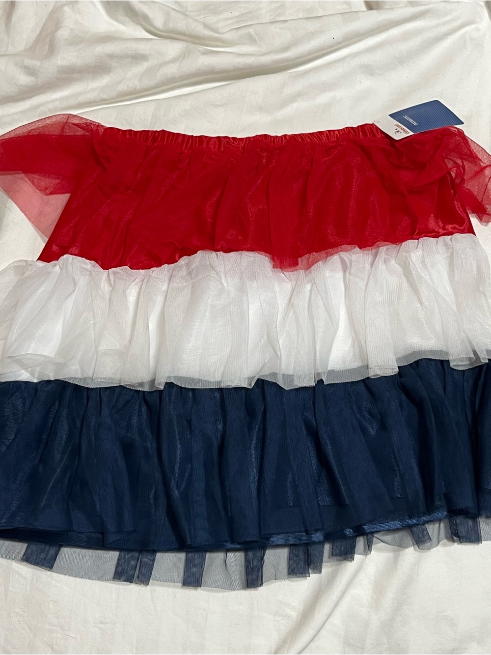 Tiered Tulle Mini Skirt - Red White Navy
18-21